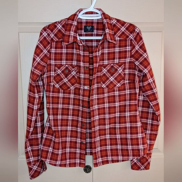 Aritzia TNA Plaid Flannel Light Shacket - Picture 1 of 7